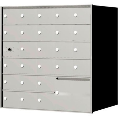 FLORENCE MFG CO Florence 4B+ Horizontal Mailbox, 33-3/8" H, 25 Mailboxes, 1 Outgoing, Front Load, USPS 140065OUA